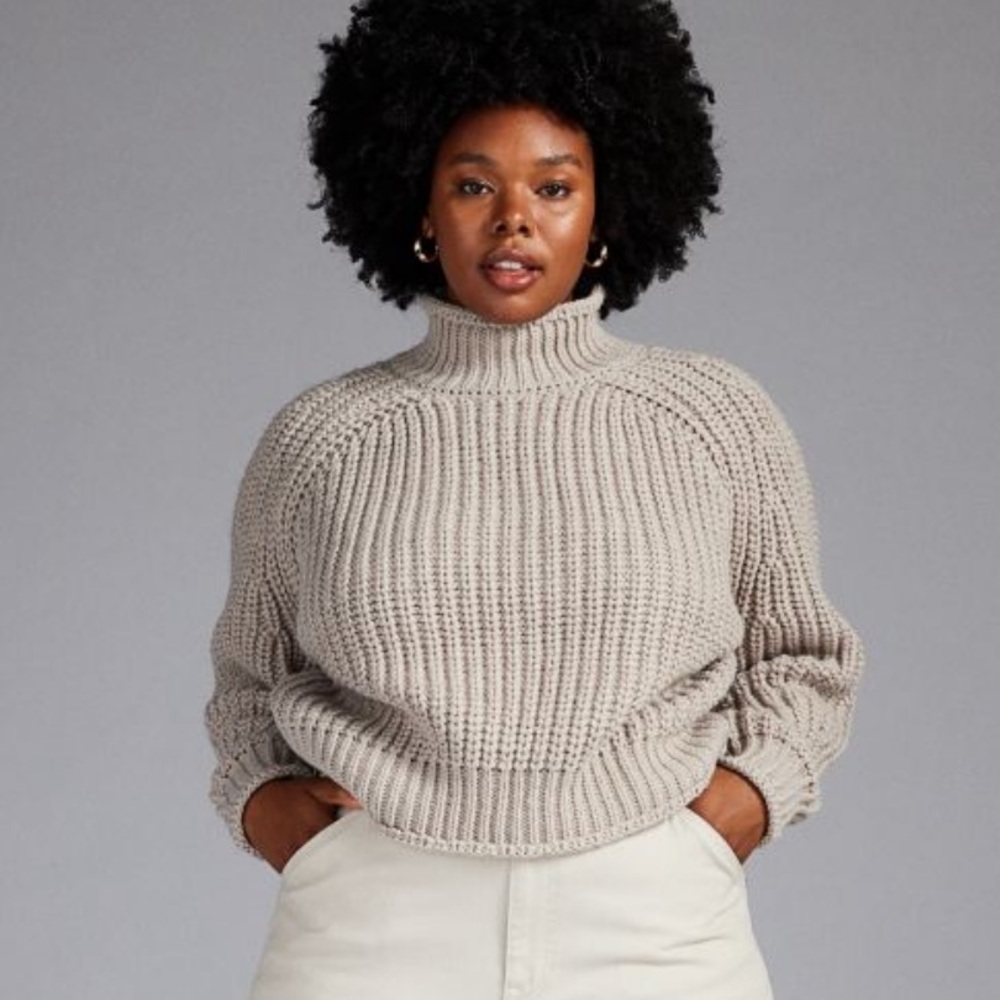 H&M cream Knit Sweater sz M